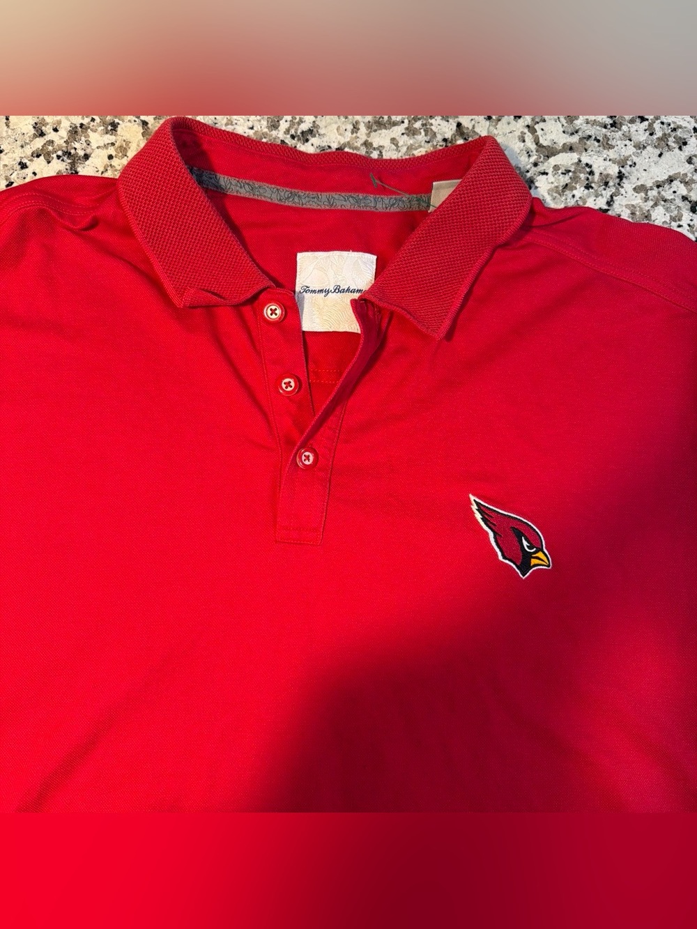 Tommy Bahama Red Polo with Arizona Cardinals Logo